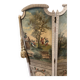 Four-panel screen from the Louis XVI period with rustic decorations.