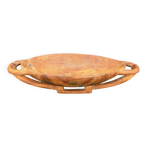 Coupe sculptée en bois - anses
