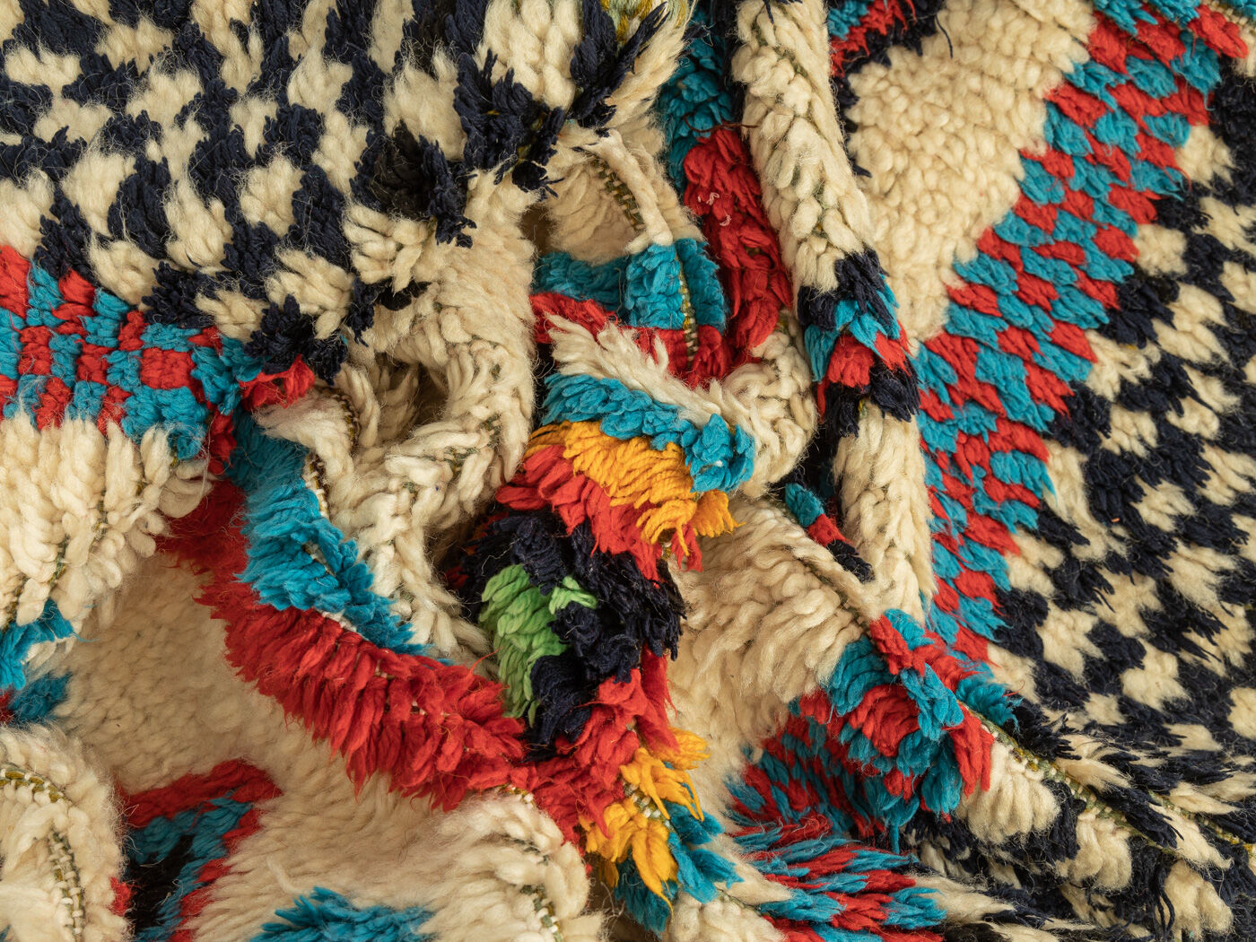 Vintage azilal, berber rug, 123 x 295