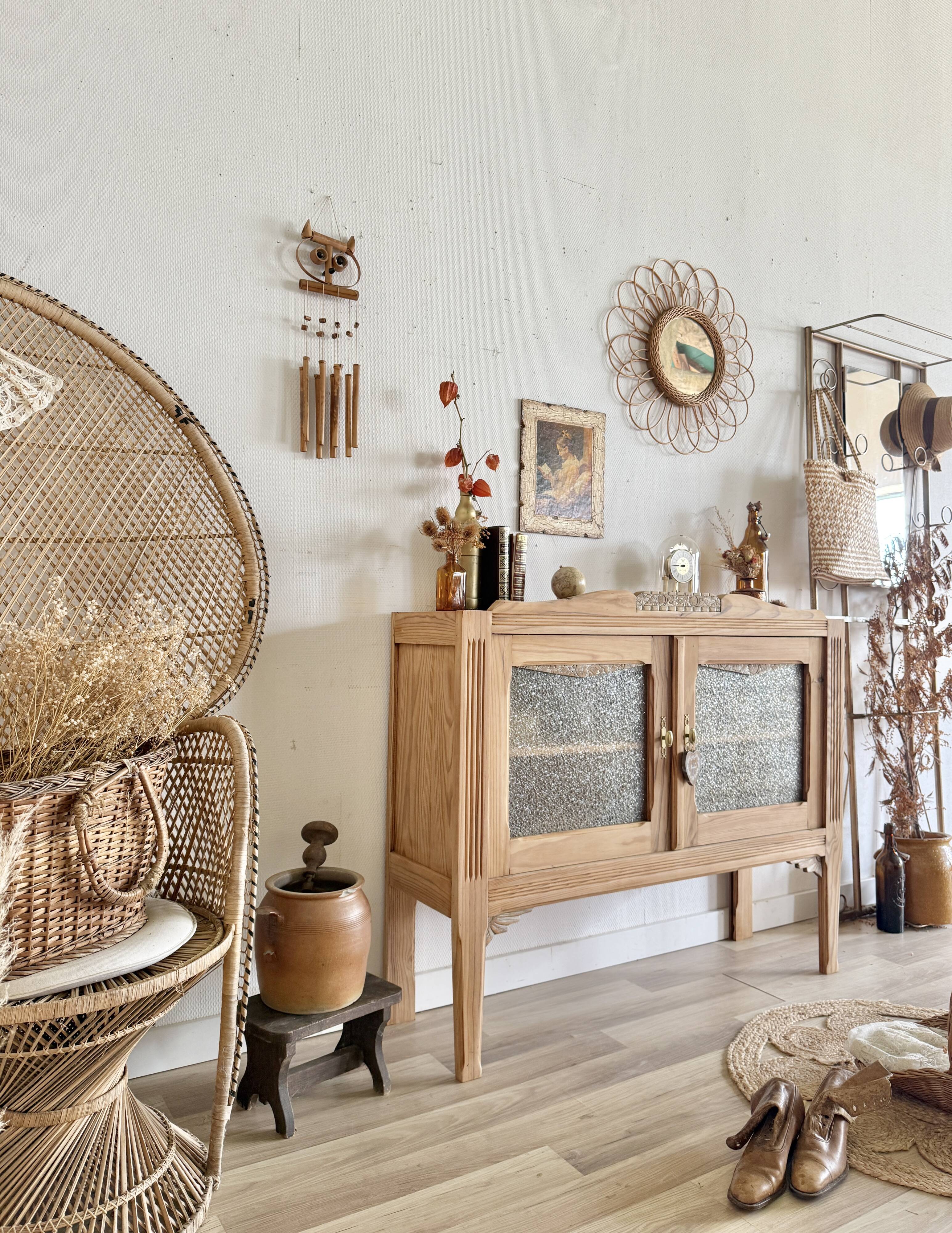 Console vitrée art déco