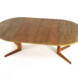 Bernhard Pedersen and Son oak round 2x extendable dining table 'Bogvad'