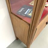 1950s Brazilian modernist library in exotic wood and lacquer.