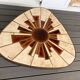 Vintage coffee table in ceramic and metal, signed Barrois.