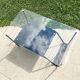 Metal and glass coffee table with magazine rack by Roche Bobois from the 1950s.