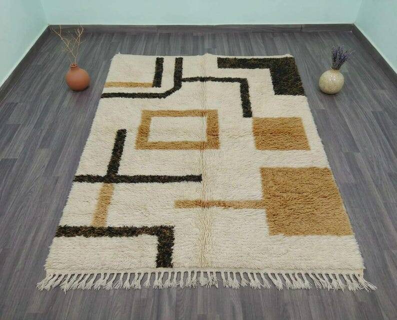 Handmade wool Berber rug 200/300cm