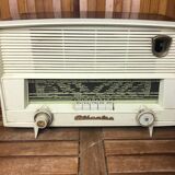 Old radio atlantic bakelite white & bordeaux red vintage #a533