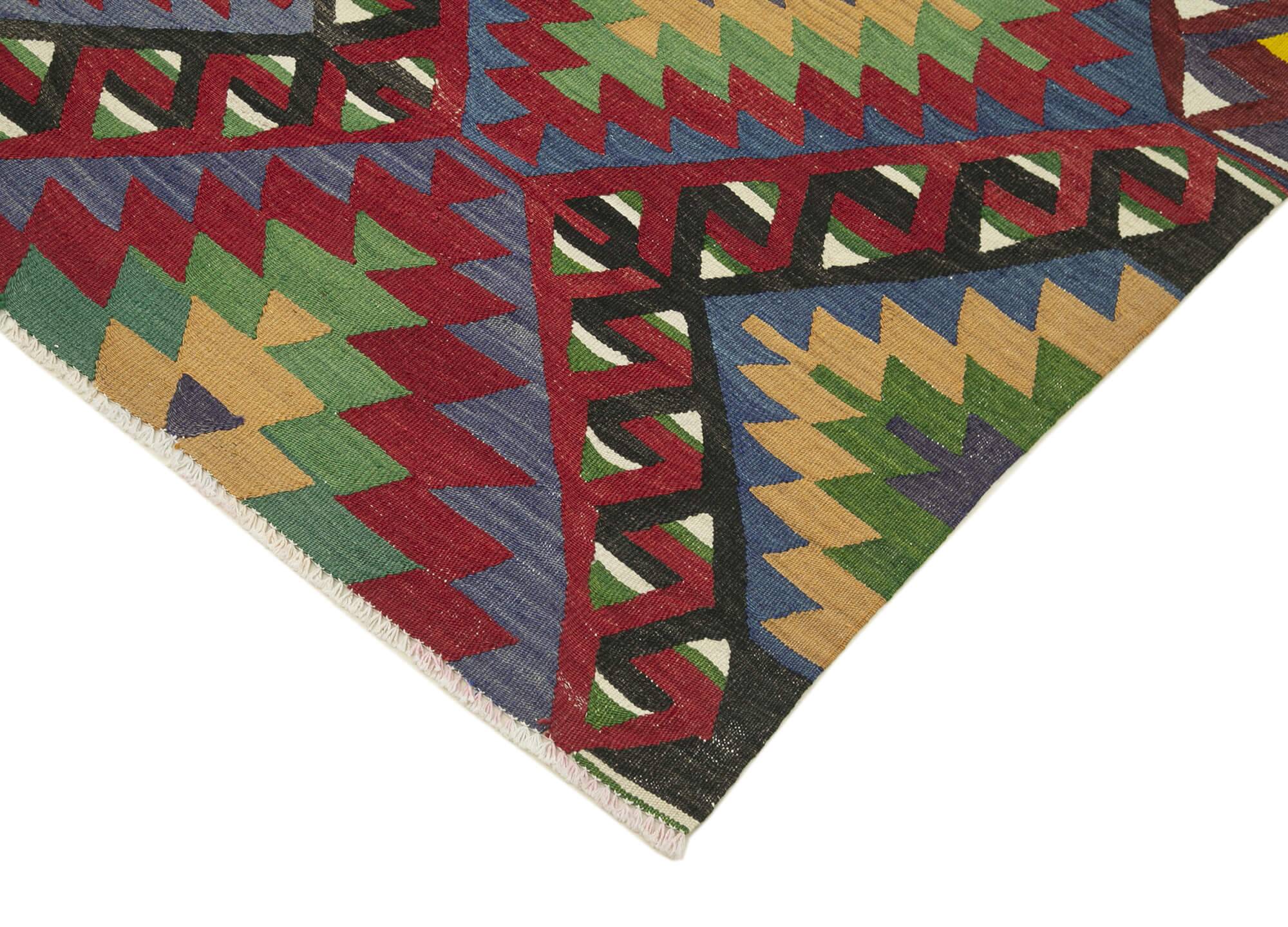 Turkish Handmade Vintage Anatolian Kilim 175 cm x 310 cm