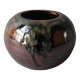 Sandstone ball vase signed Yves Remond