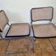 Pair of chairs designed Bauhaus style, 80s, made in Italy