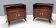 Pair of Elegant Walnut Nightstands with a Crystal Top Shelf