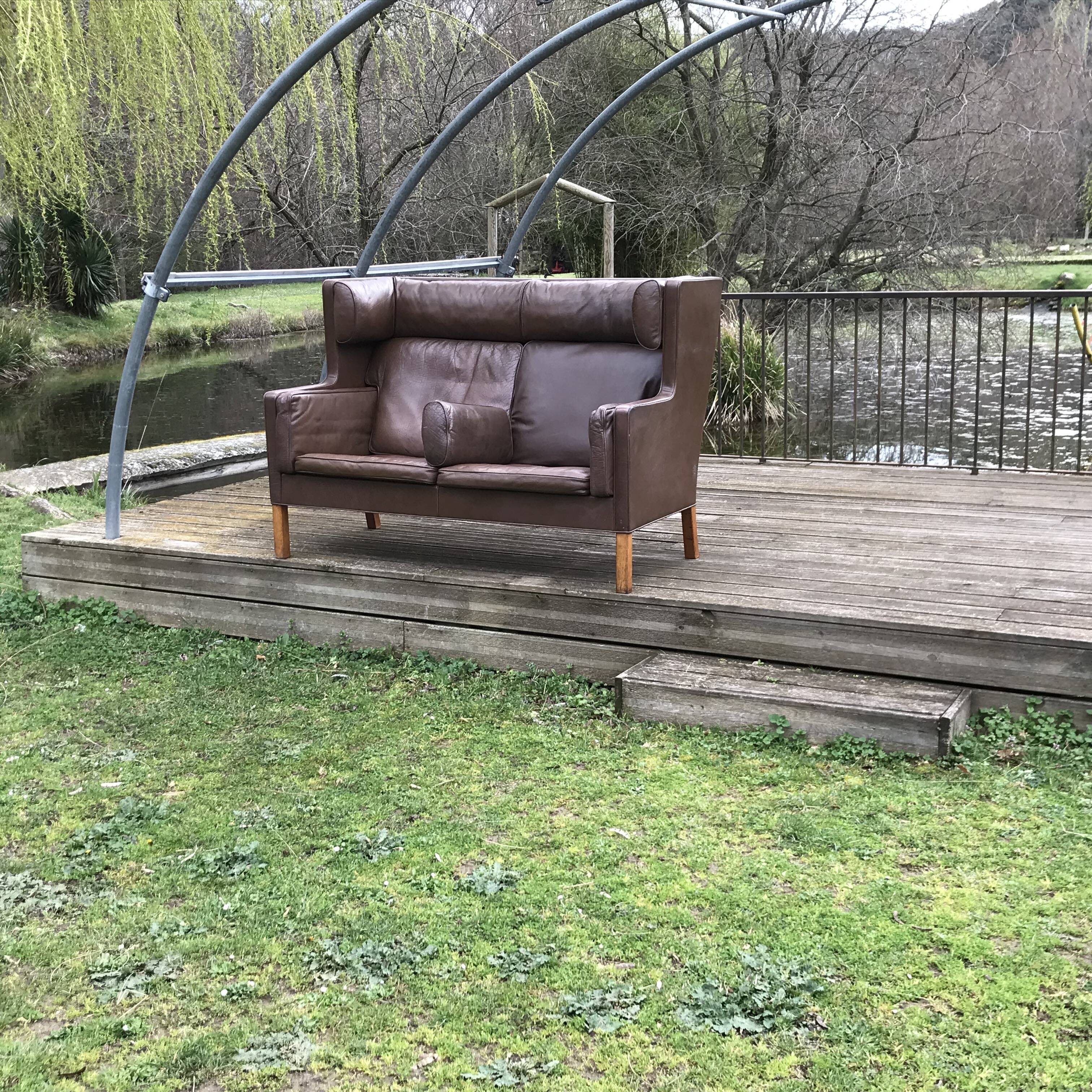 Borge Mogensen 2-seater leather sofa 2192