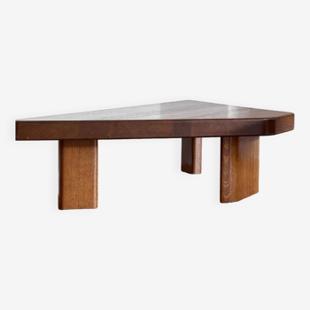 Table Basse Brutaliste En Bois Style Perriand Pierre Chapo