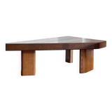 Table Basse Brutaliste En Bois Style Perriand Pierre Chapo