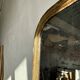 Large gilded mirror 19th century rounded corners mercury glass Louis XVI style