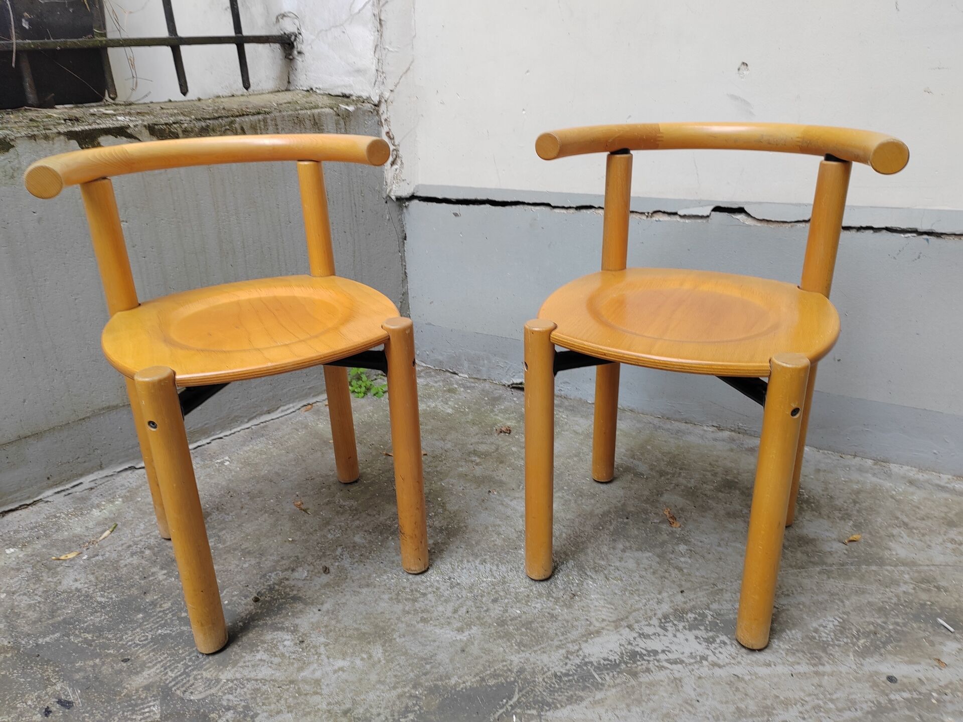 Paire de chaises lubke 1970
