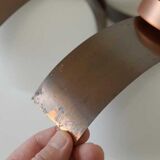 Vintage wall lamp, 1 of 4, brutalist sconce, copper ceiling light 1970's