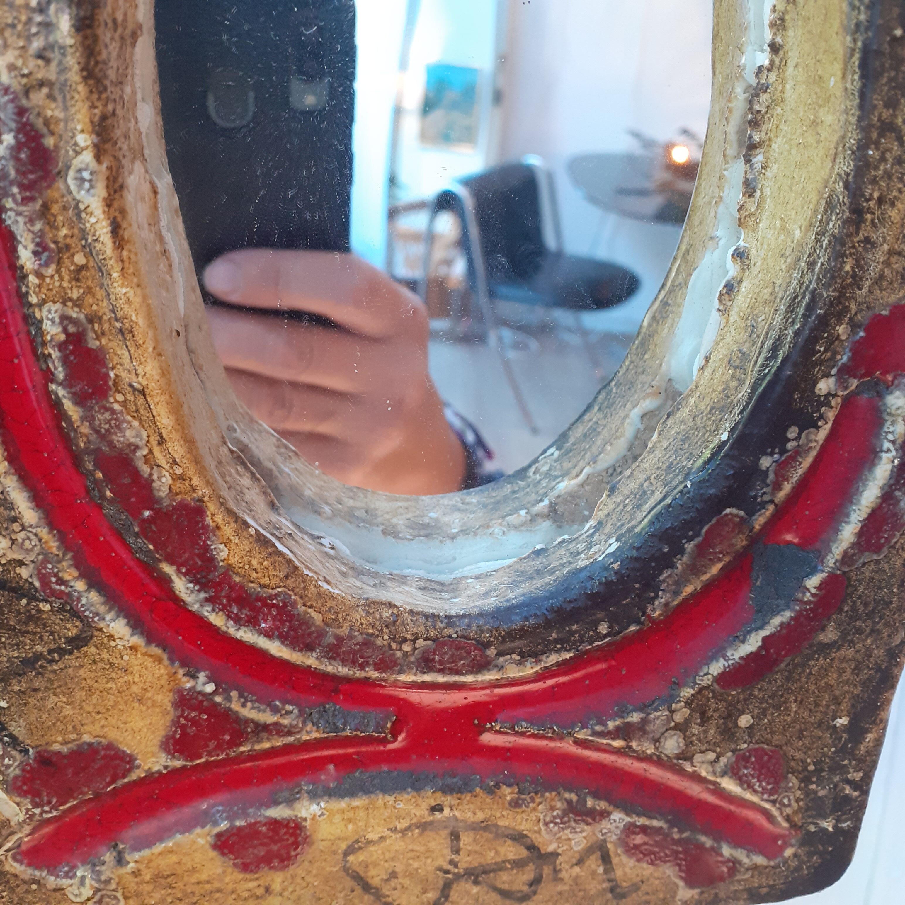 Miroir en céramique Galerie Palissy 24x16cm