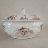 6 plates and vegetable iron earth Lunéville