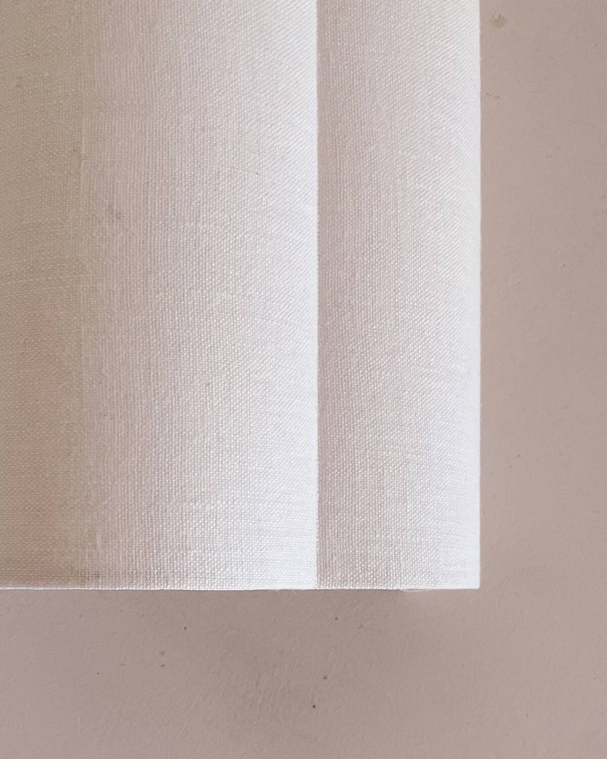 Pair of ecru linen wall lights