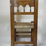 Antique wooden and straw chair, Folk Art - Spain
