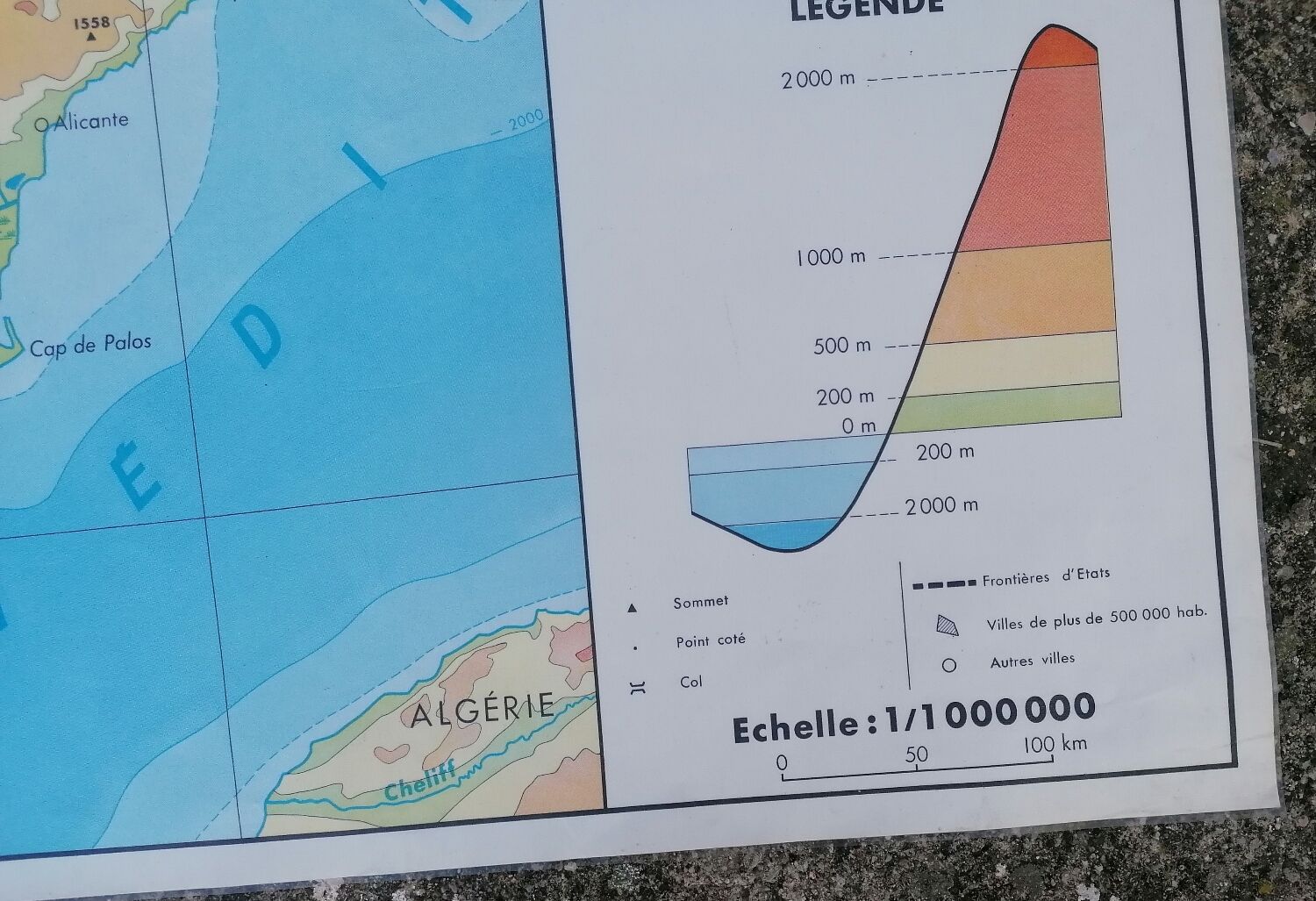 Ancienne carte MDI Espagne-Péninsule Ibérique