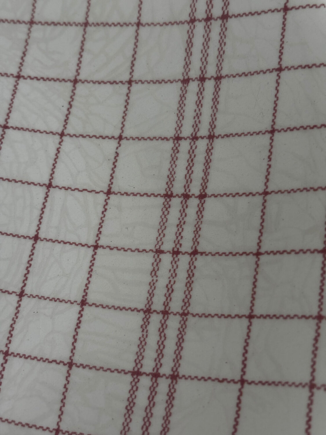 Vintage shallow plate with towel pattern Gien