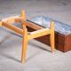 Danish Teak and Beech Planter with Zinc Liner, 1950s