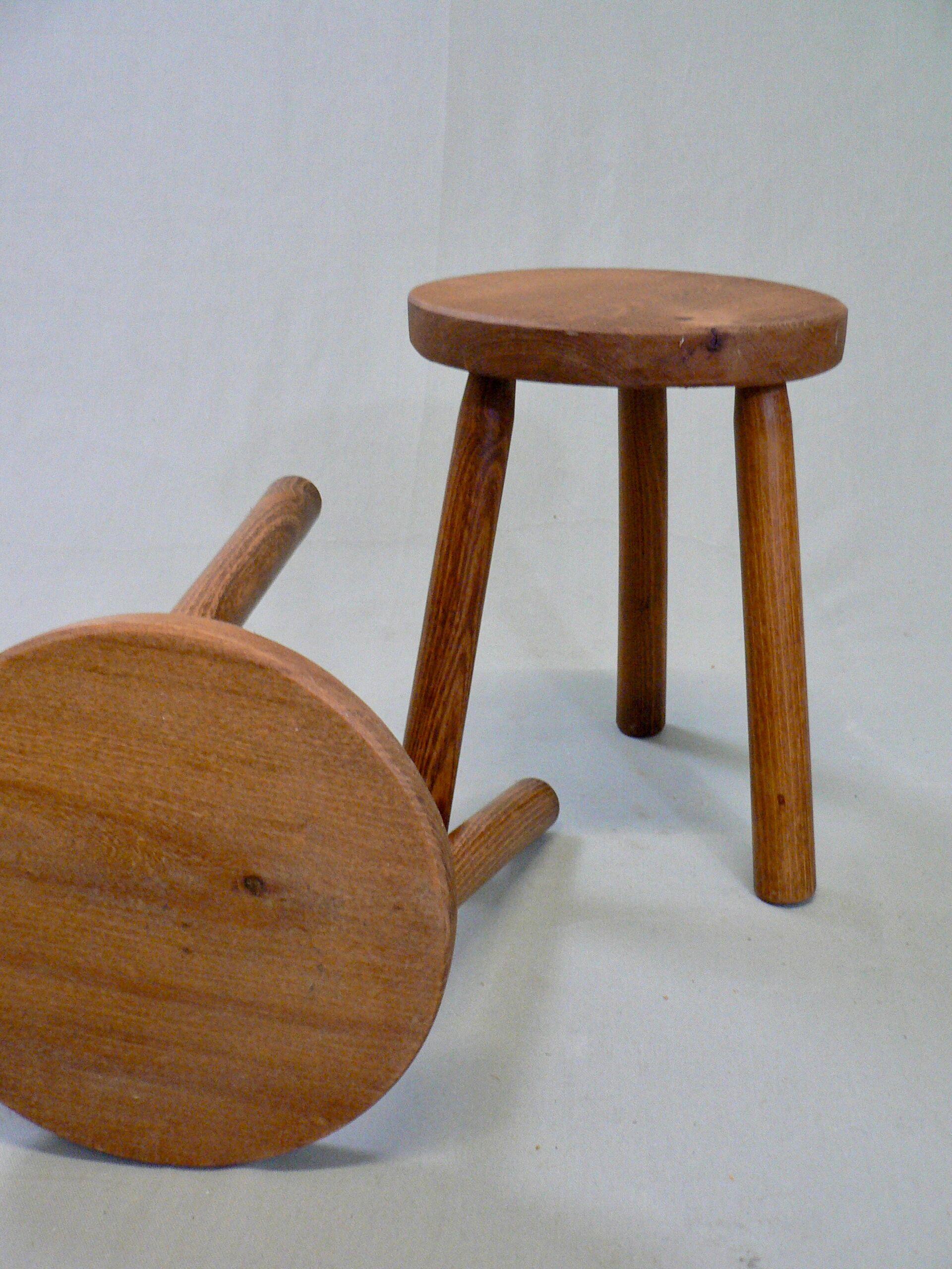 Pair of tripod shepherd's stools