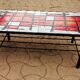 Coffee table design ceramic red & black signs mjr years 1960-1970