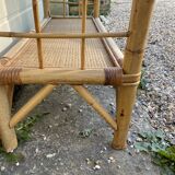 Bookcase Vintage rattan shelf