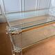 Plexiglas and brass lounge table, Italy, 1970
