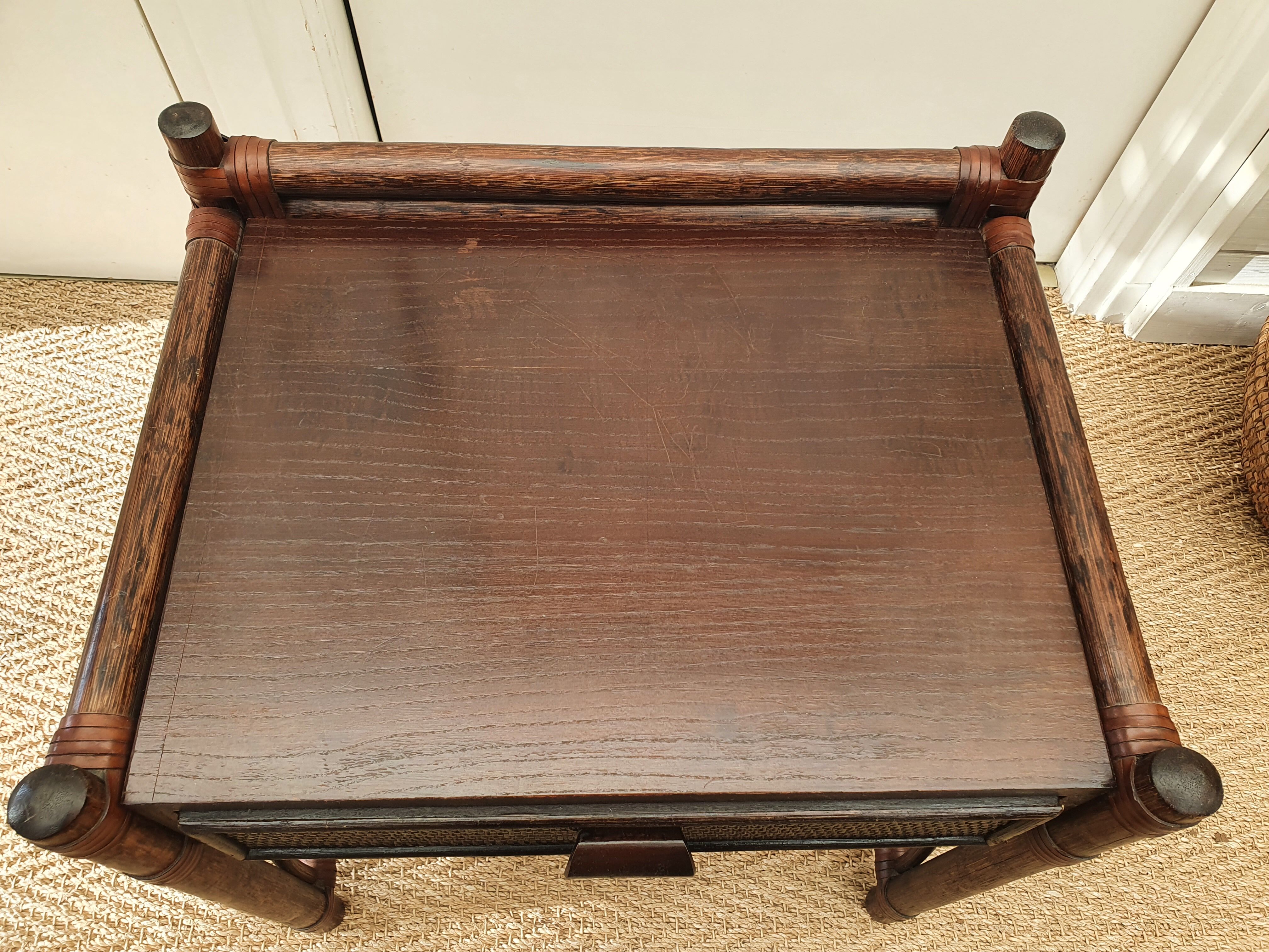 Pair of rattan bedside tables Roche Bobois