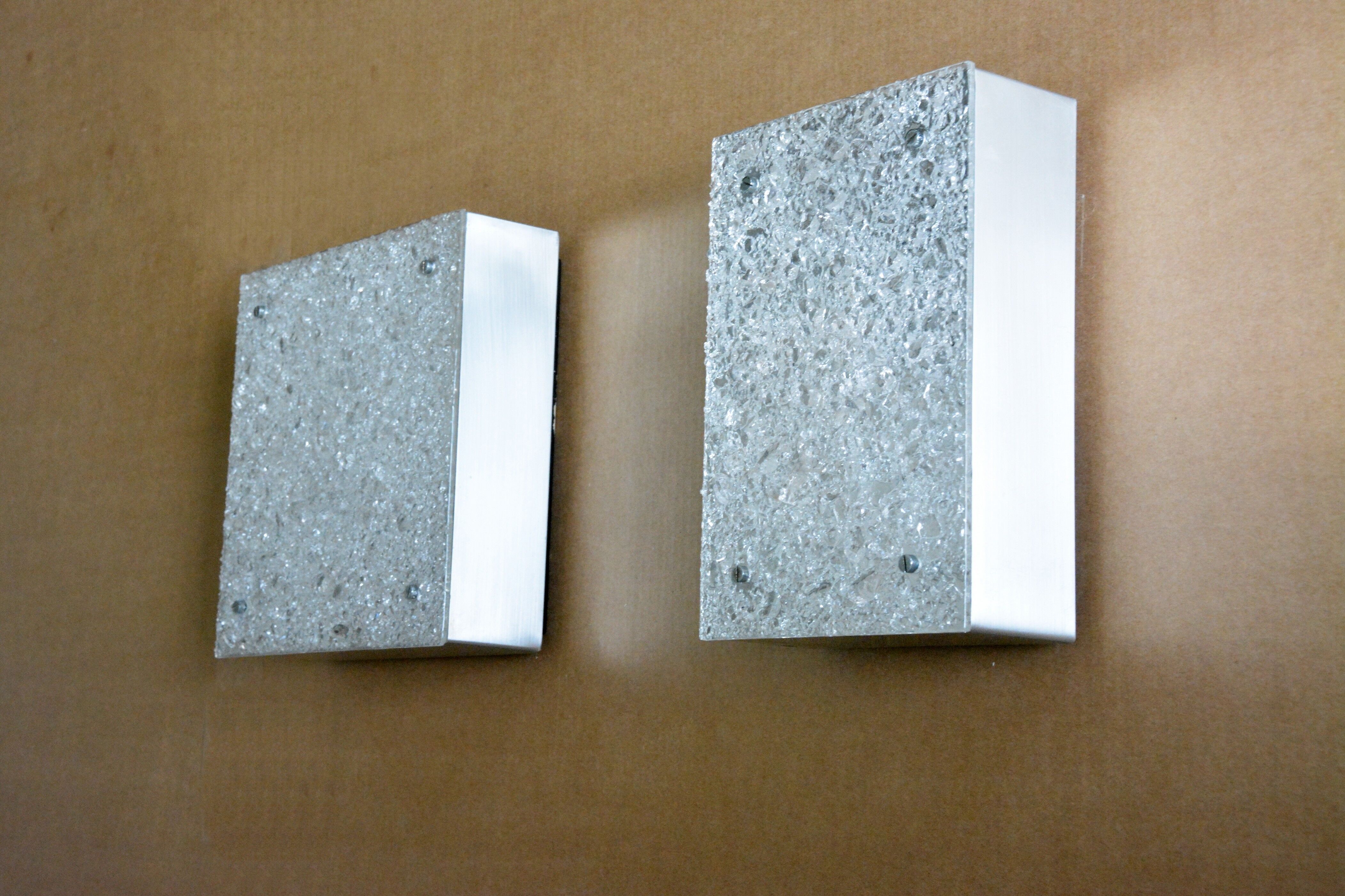 Pair of Brutalist wall lamps 60s