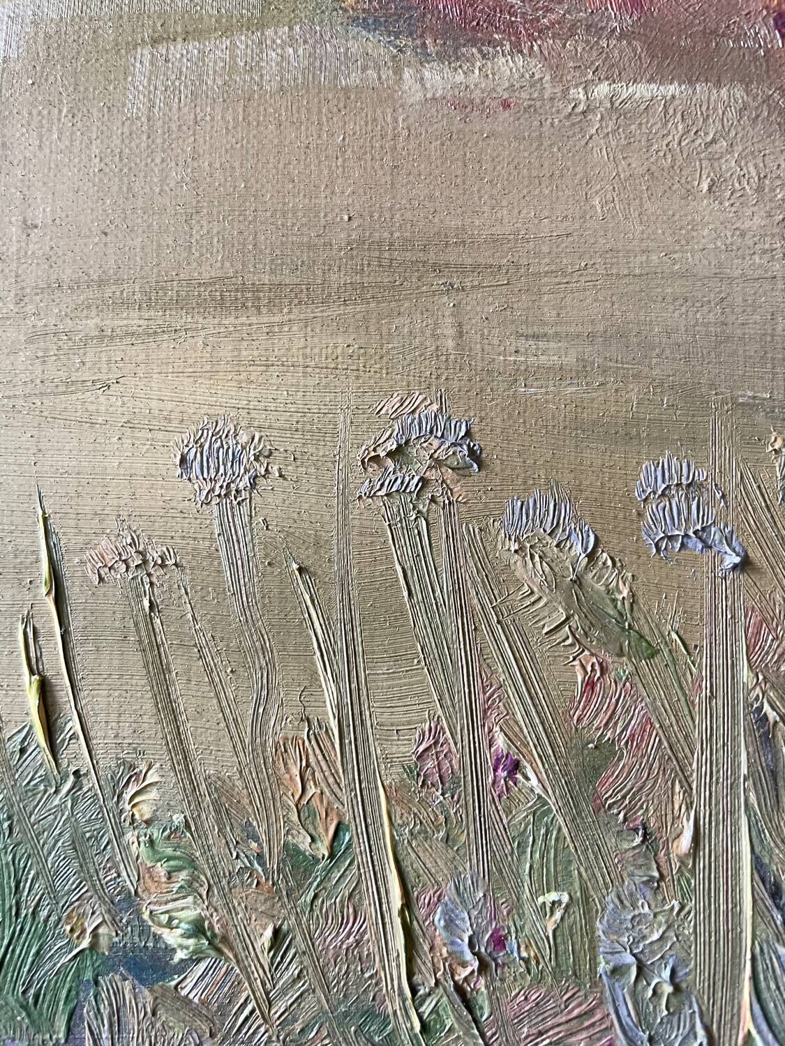 Vintage landscape painting from the 70s