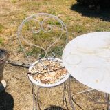 Table jardin avec 2 chaises bistro