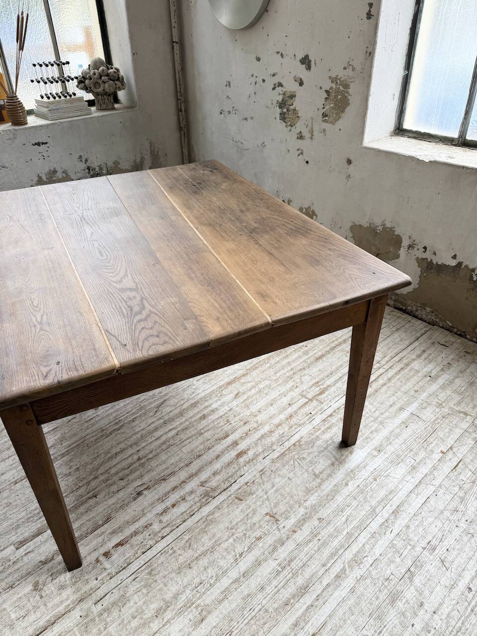 Large “square” oak farmhouse table 1950