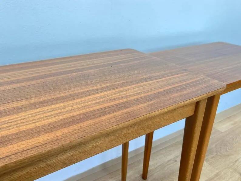 Set of two wood side/nesting tables - Germany, 1970s