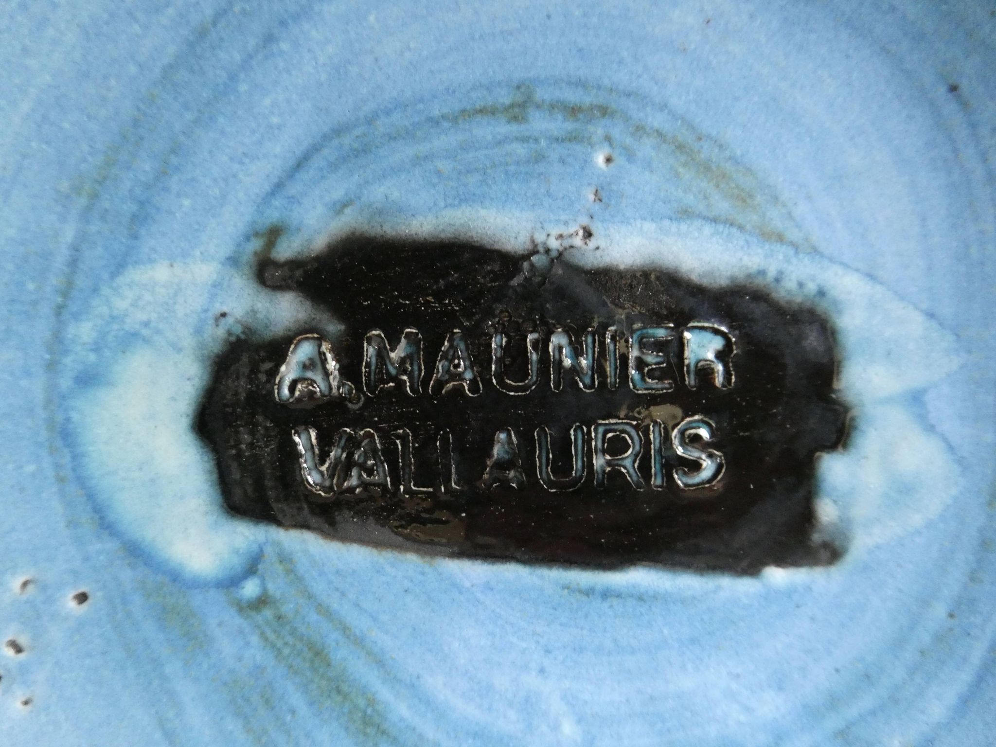 Vase en céramique signé Alain Maunier Vallauris années 50-60