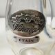 Lot of 2 old glass and tin condiment service bottles and corks