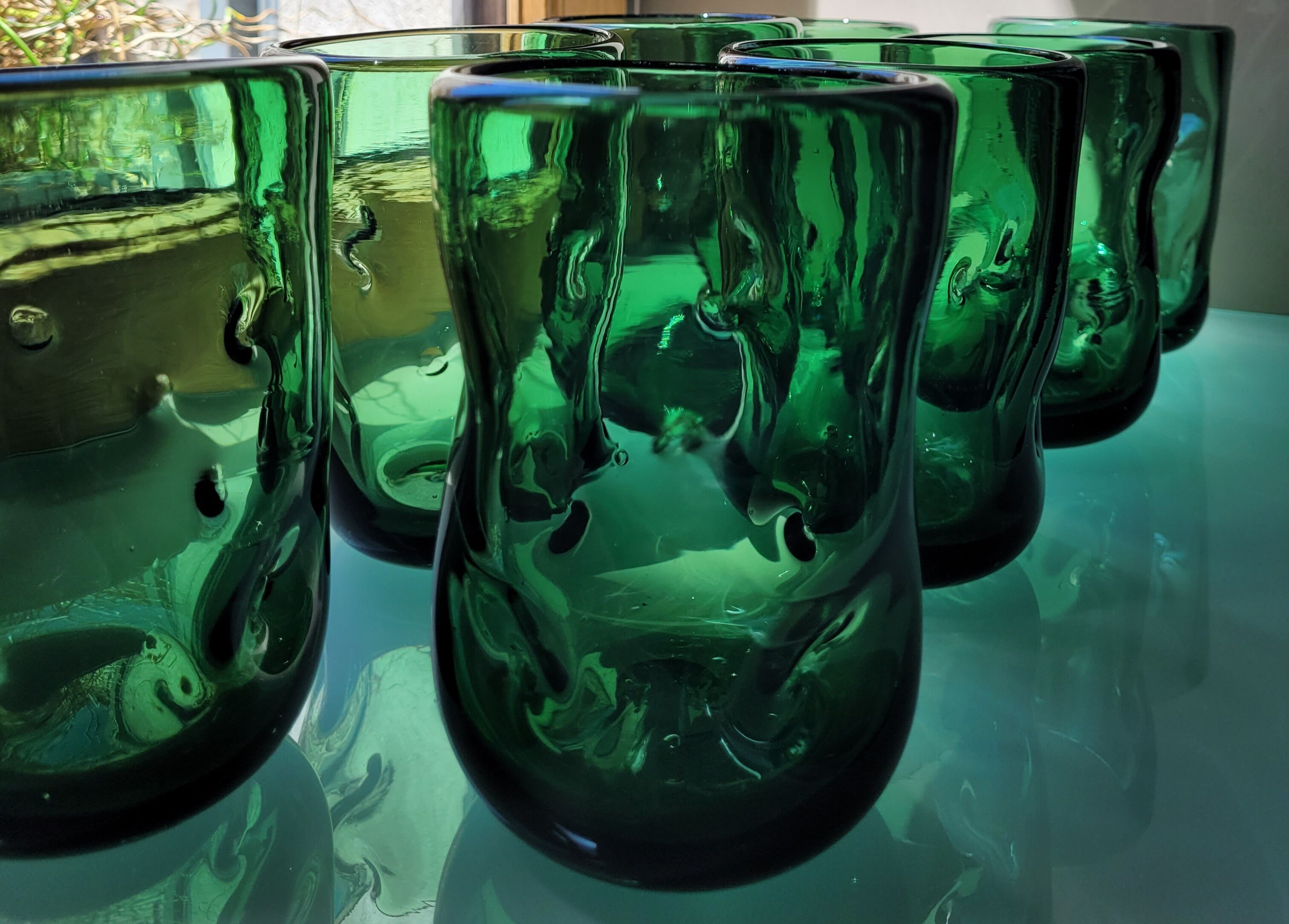 Vintage blown glass cups from the 50/60s