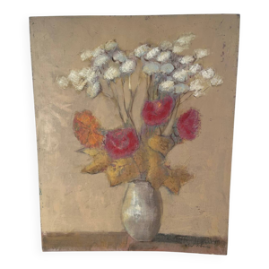 Bouquet de fleurs, huile