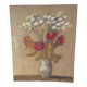 Bouquet of flowers, oil on wood panel, signed Vlad Tiberin.