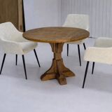 Round reclaimed wooden table || Rustic furniture || Vintage