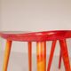 Swedish stools in red lacquered birch, Yngve Ekström "Palle", 1970s