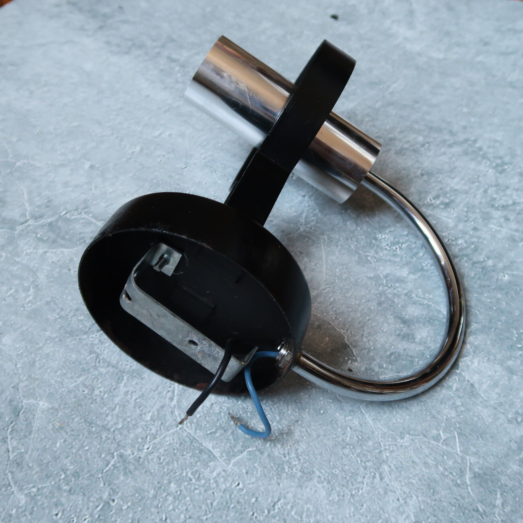 Minimalist wall lamp by Limburg in blown glass, 1970