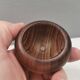 Two small saltcellars (or salt and pepper) in teak wood, Denmark 1970s.