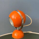 Orange mid-century space age eyeball table lamp