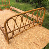 Rattan bed.