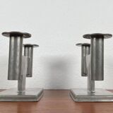 Minimalist chandelier model 551 in German tin by Karl Raichle for Meersburg, 1930s, set of 2.