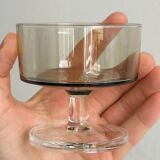 5 smoked glass dessert cups